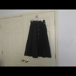 Vintage Cherokee button front denim skirt